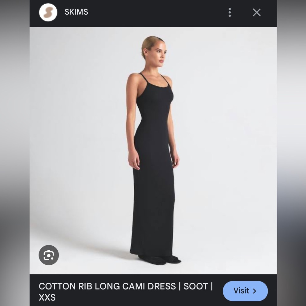 Brand new Skims dark blue ribbed dress